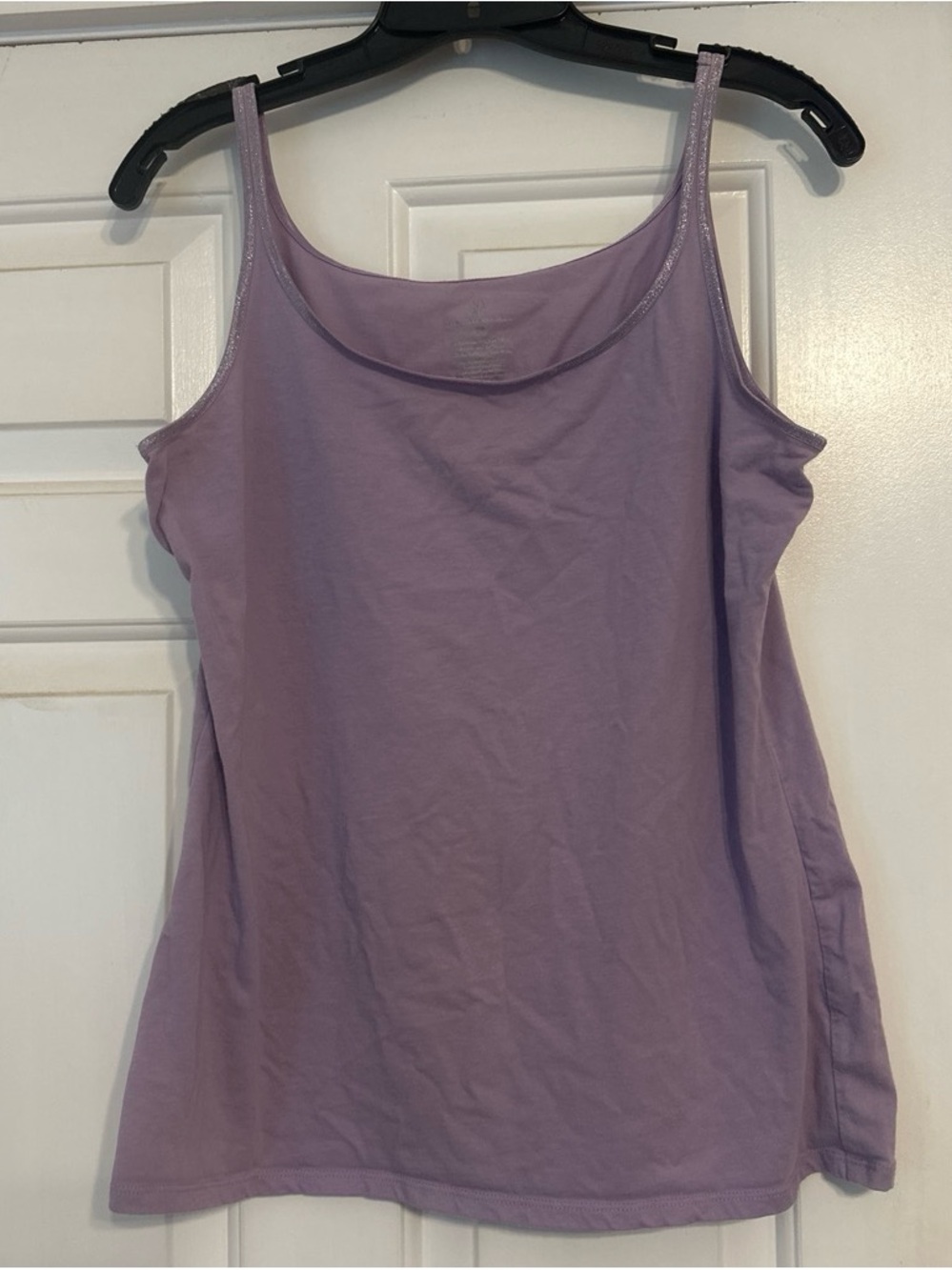 New York & Company Lavender Scoop Neck Tank with Slim Straps